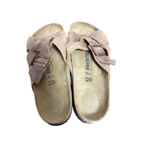 Birkenstock Lugano Woven Strappy Leather Slip On Footbed Boho Sandals Unisex 10 main image 6